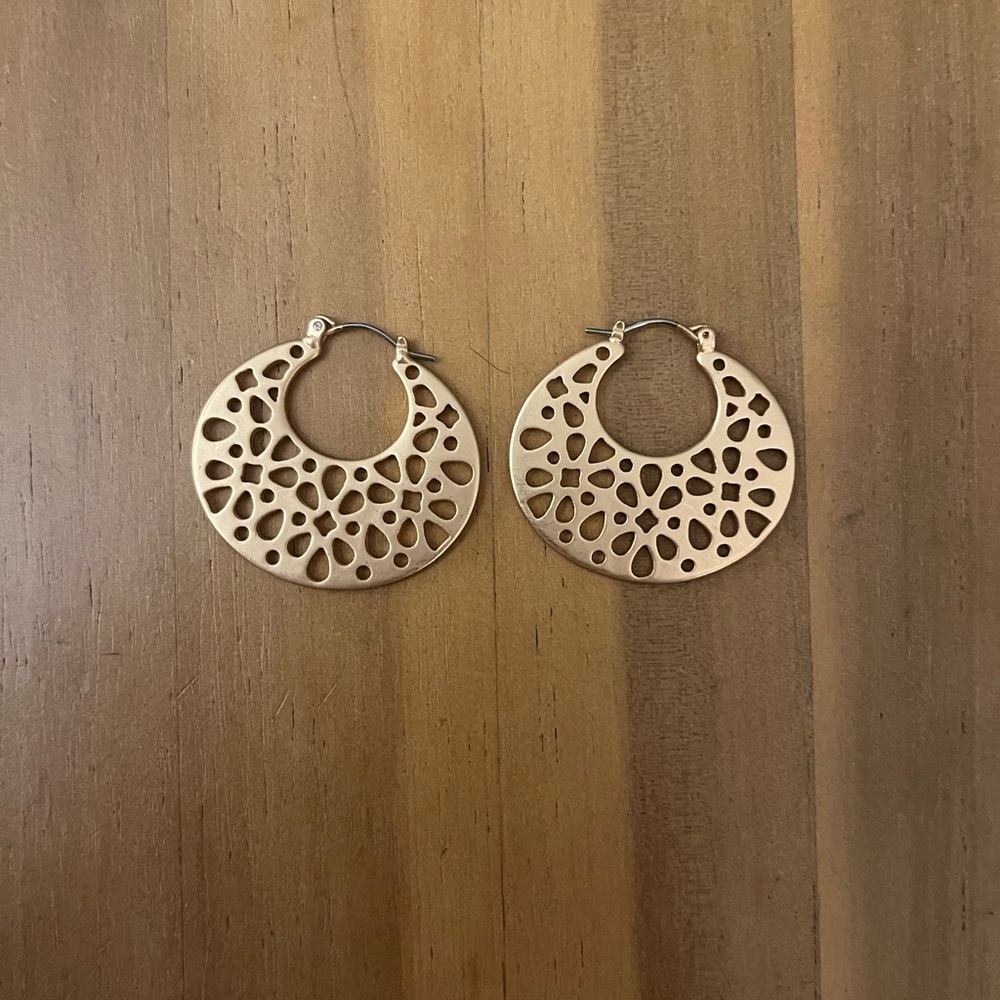 Metal Gold Hoop Earrings
